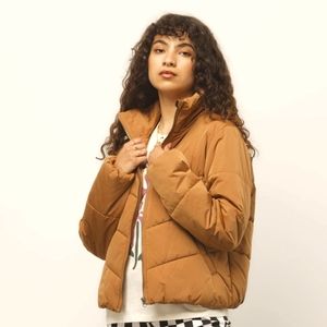 NWT Vans MTE Foundry V Puffer Jacket All Weather Coat Chipmunk Toffee Tan Brown